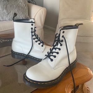 White doc martens size 8